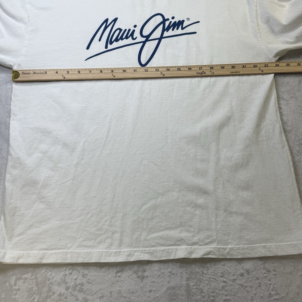 Vintage Maui Jim Sunglasses Shirt USA Made Graphic Logo L Surf Tee - Picture 5 of 11
